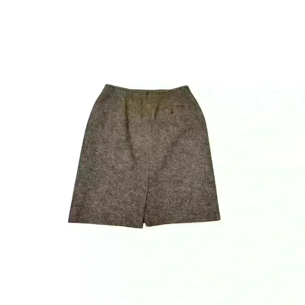 Lauren Ralph Lauren 100% Wool Black and Tan Pencil Skirt, size 10